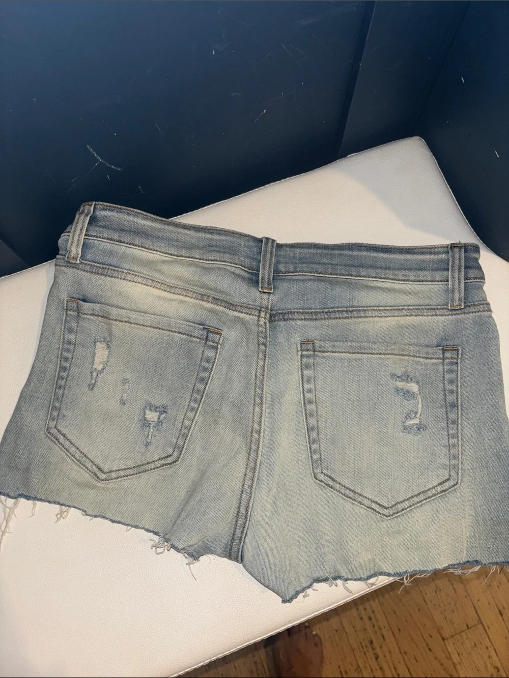 Carly‎ Jean Light Wash Distressed Denim Women’s Cutoff Shorts